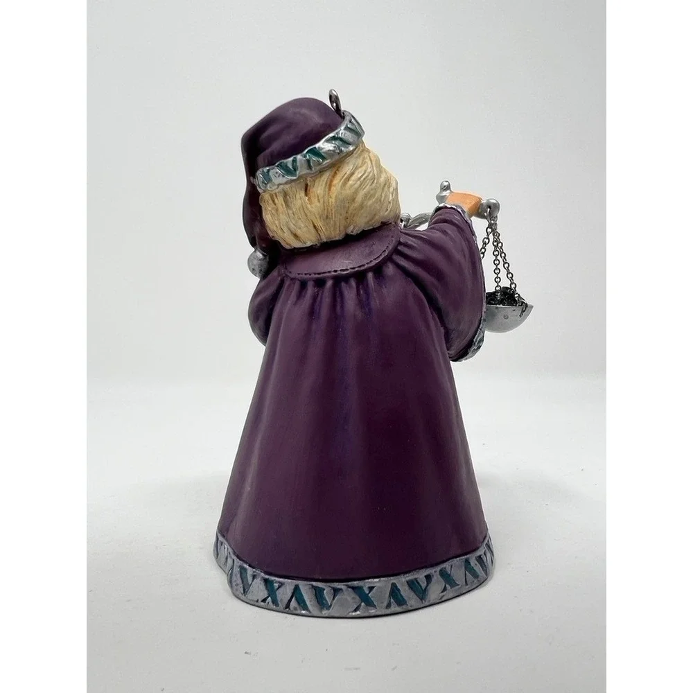 Hallmark The Decision Ornament Santa 2003 Purple Red Naughty Nice Scale